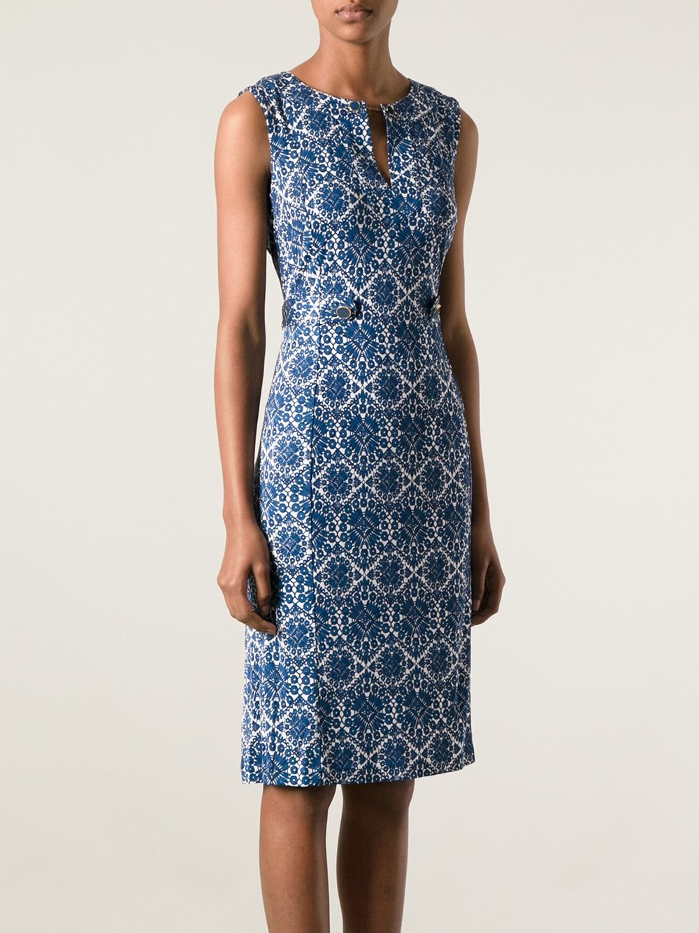 tory burch printed tie shoulder beach midi dress