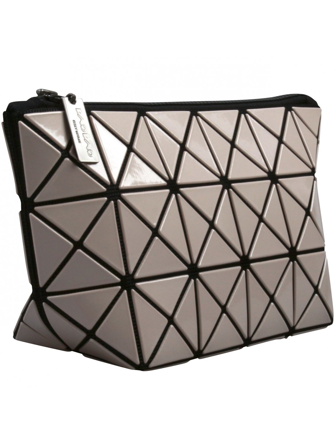 bao bao issey miyake beige patent prism pouch in lyst bao bao issey miyake beige patent prism pouch in lyst