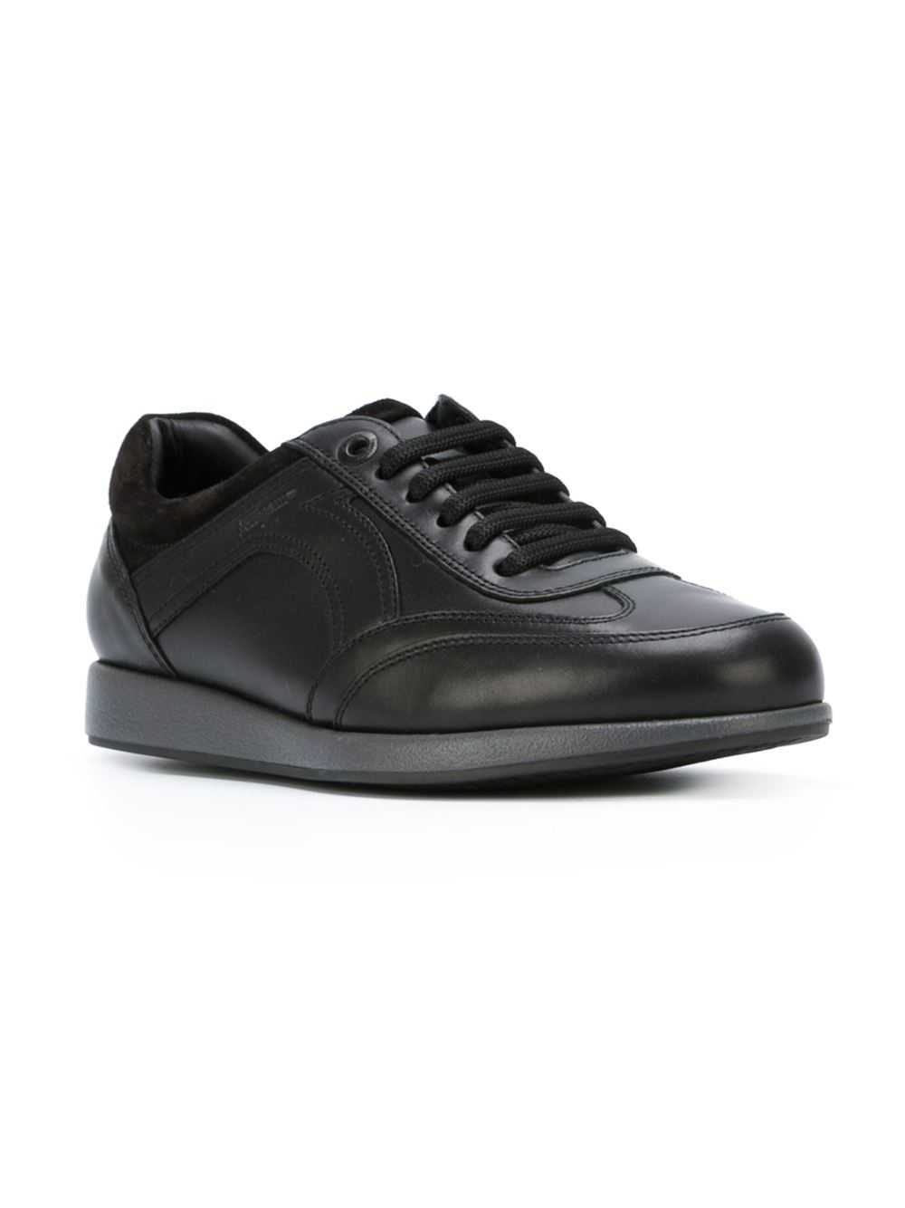 Ferragamo Lace-up Sneakers in Black for Men | Lyst