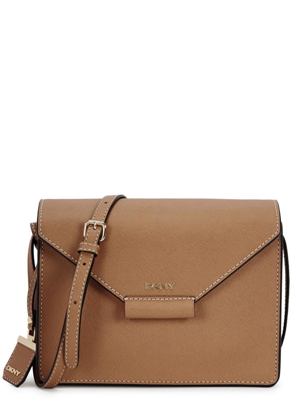 Dkny Bryant Park Camel Saffiano Leather Cross Body Bag In Brown Lyst Gallery