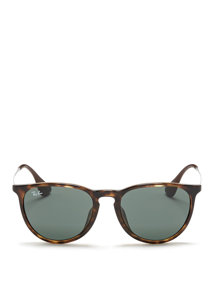 Ray-Ban 'erika' Tortoiseshell Acetate Frame Metal Temple