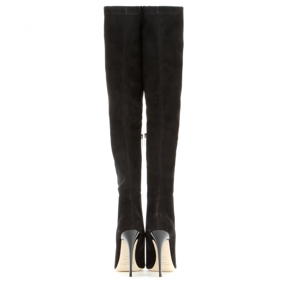 Lyst - Jimmy Choo Turner Suede Over-the-knee Boots in Black