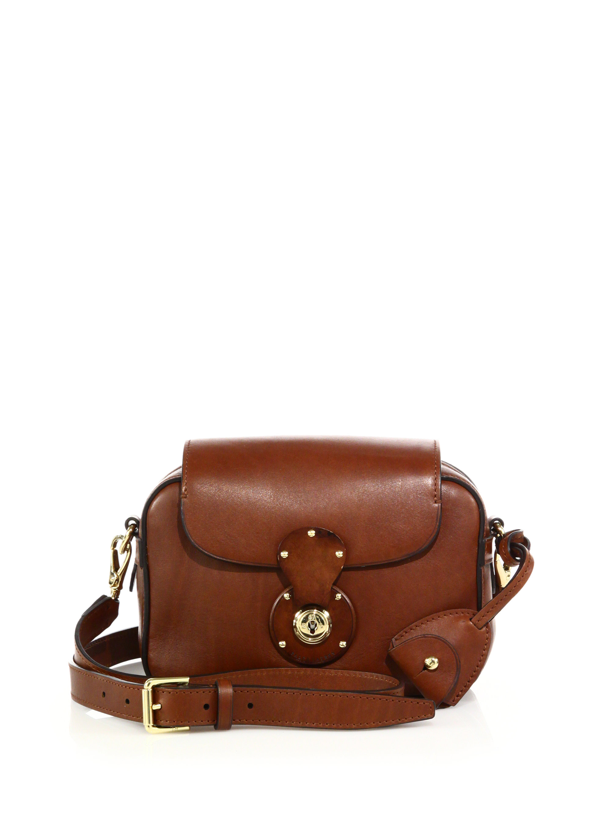 Ralph lauren Ricky Small Leather Zip Crossbody Bag in Brown | Lyst