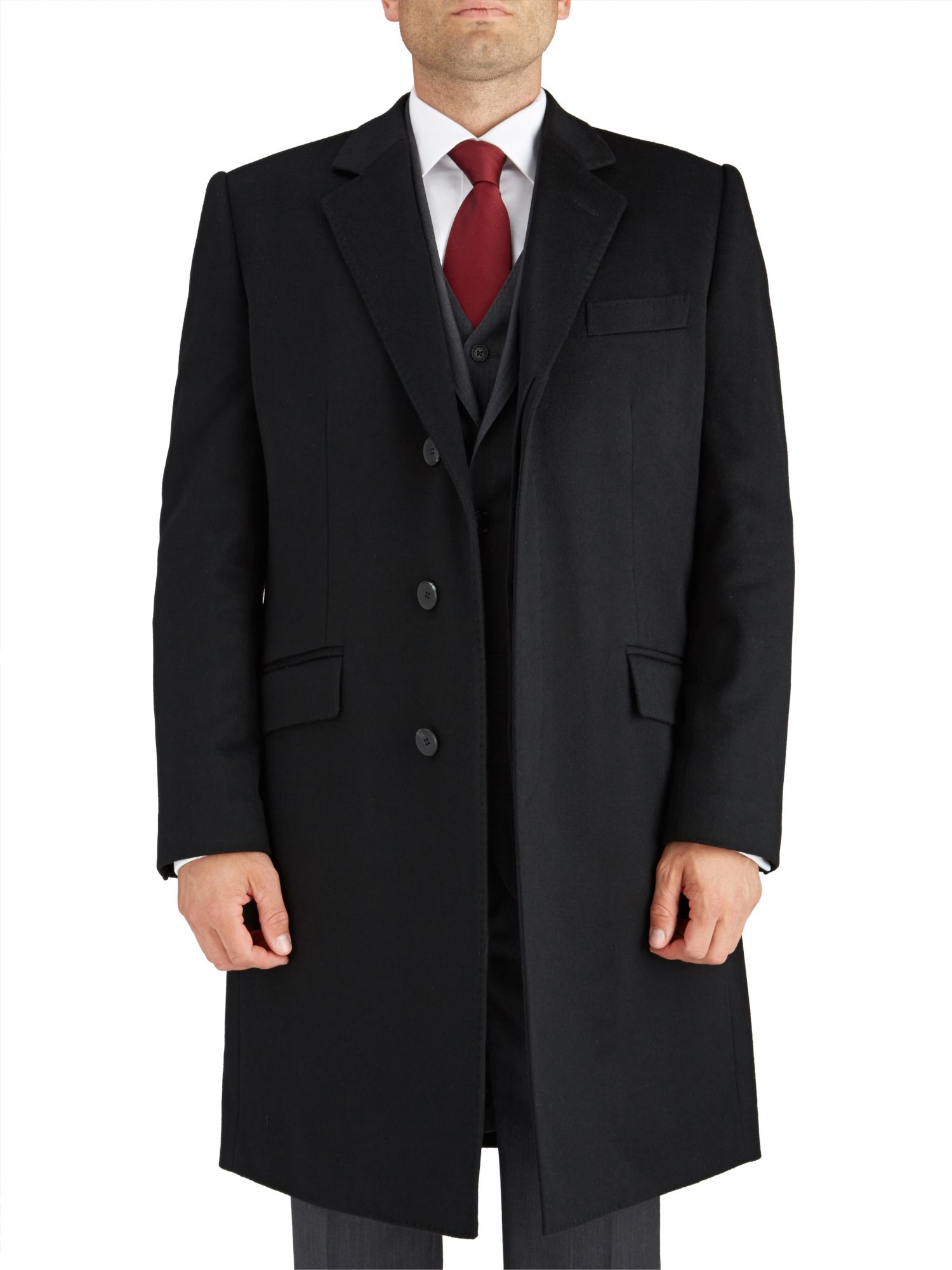 Paul costelloe Black Smithfield Coat in Black for Men | Lyst