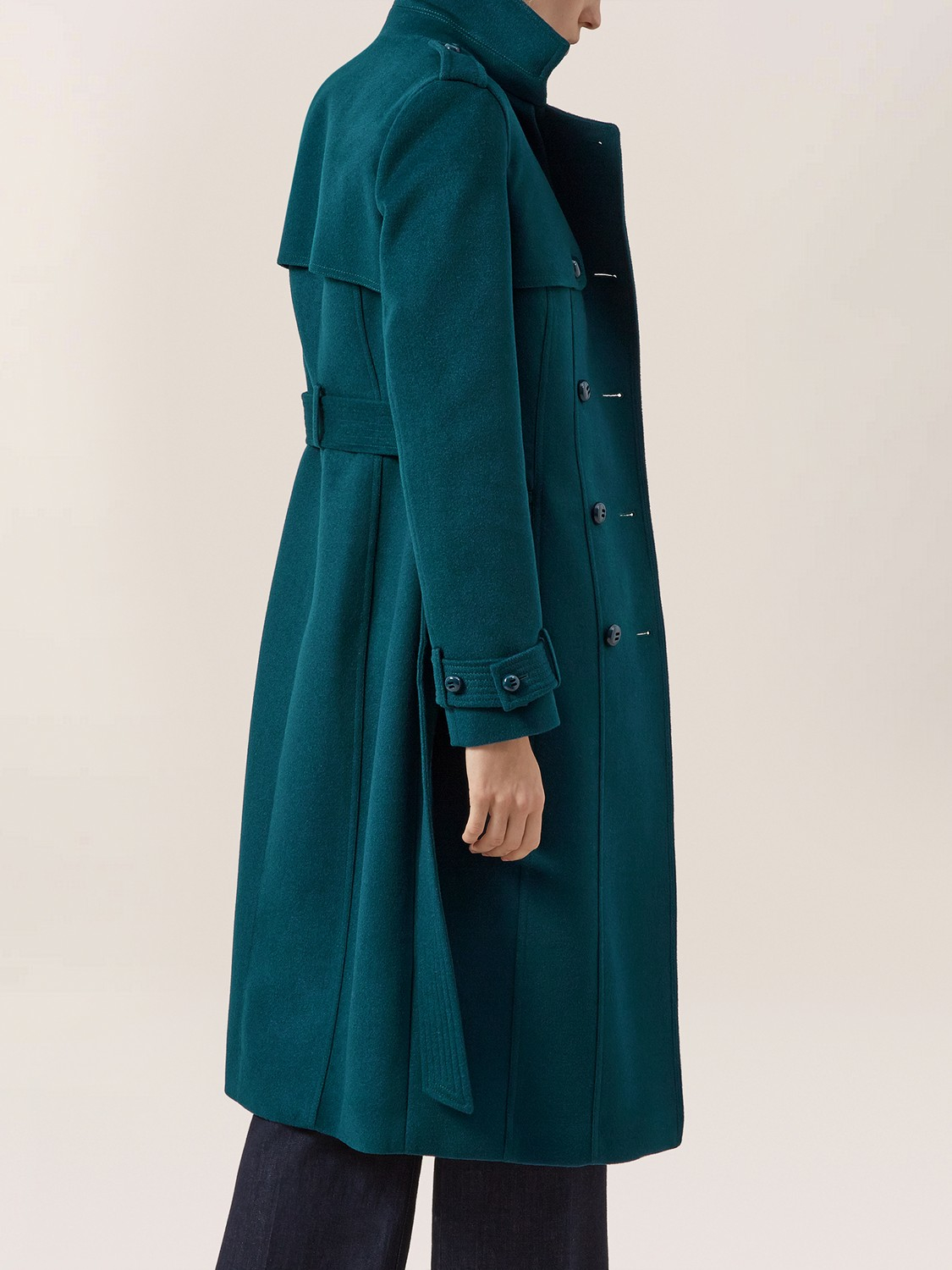 Hobbs Callaghan Wool Trench Coat in Blue Lyst