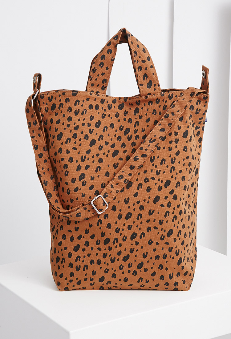 Lyst - Forever 21 Baggu Leopard Duck Bag in Brown