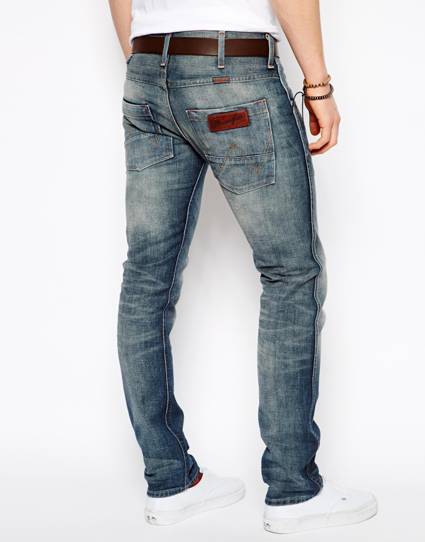 Lyst - Wrangler Jeans Spencer Performance Slim Fit Jagged Edge in Blue ...
