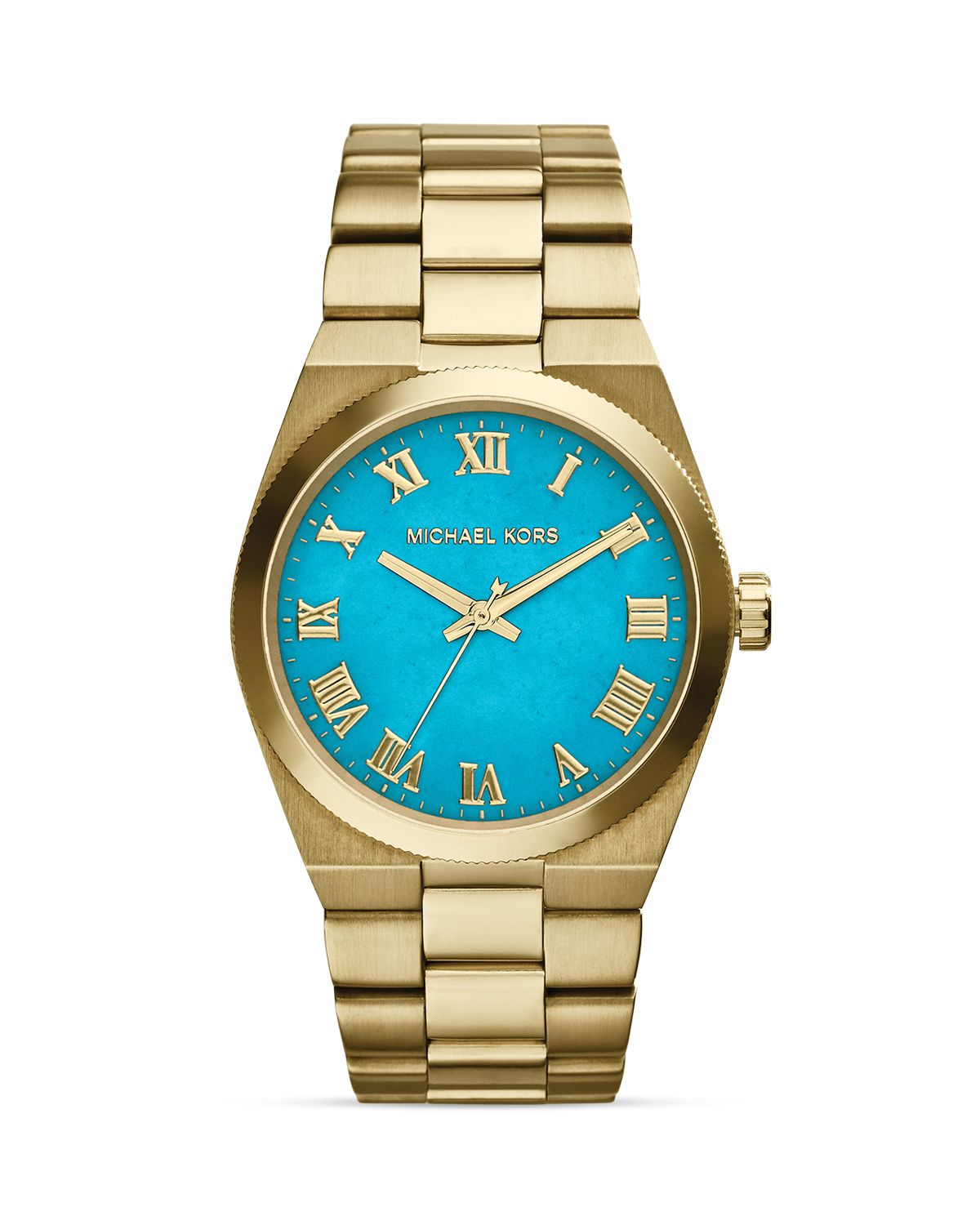 Lyst Michael Kors Gold Tone & Genuine Turquoise Channing Watch, 38mm