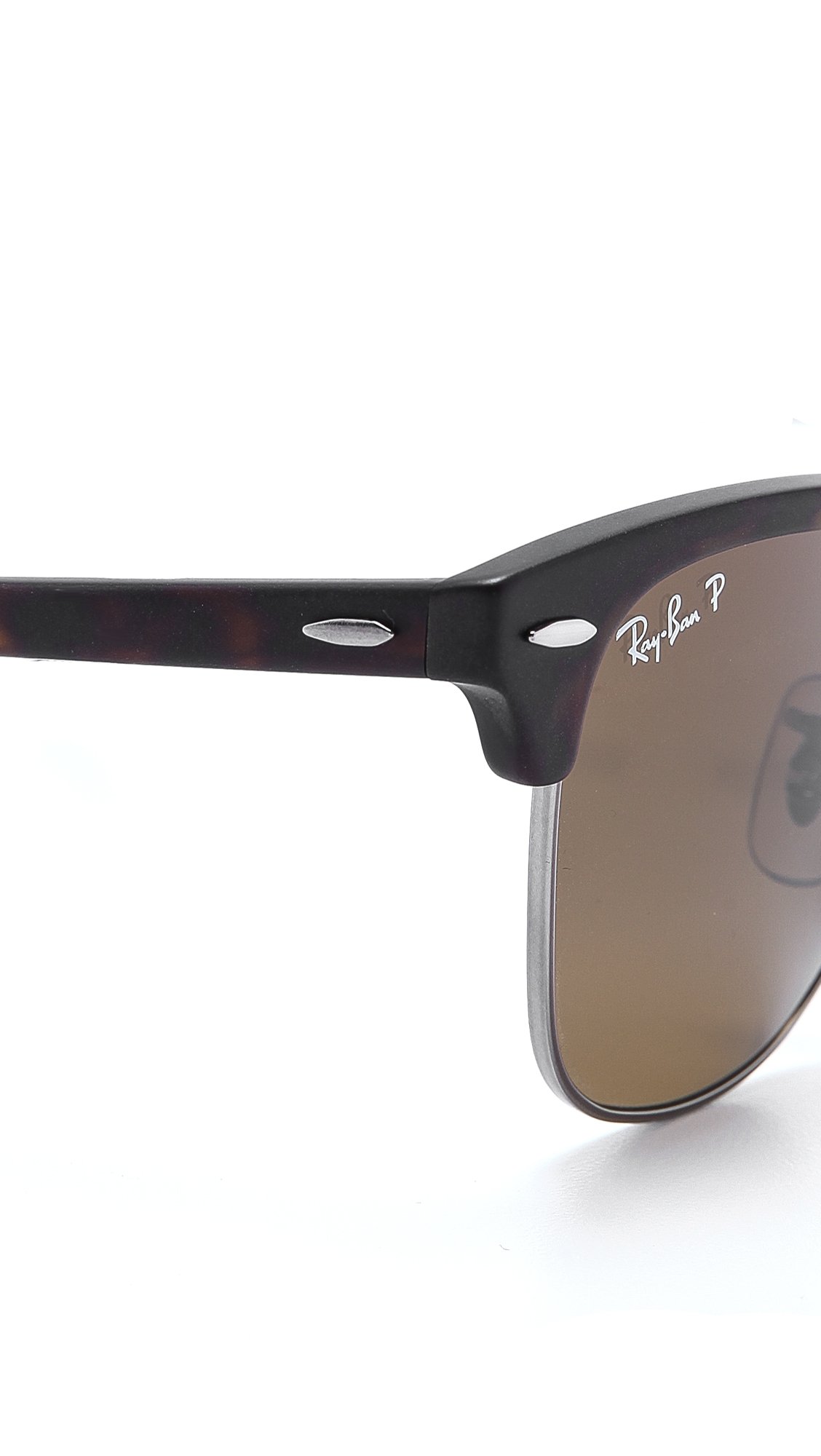 Ray Ban Clubmaster Folding Polarized Sunglasses In Brown For Men Lyst