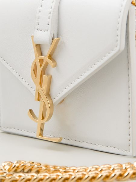 Saint Laurent Monogramme Candy Bag in White | Lyst
