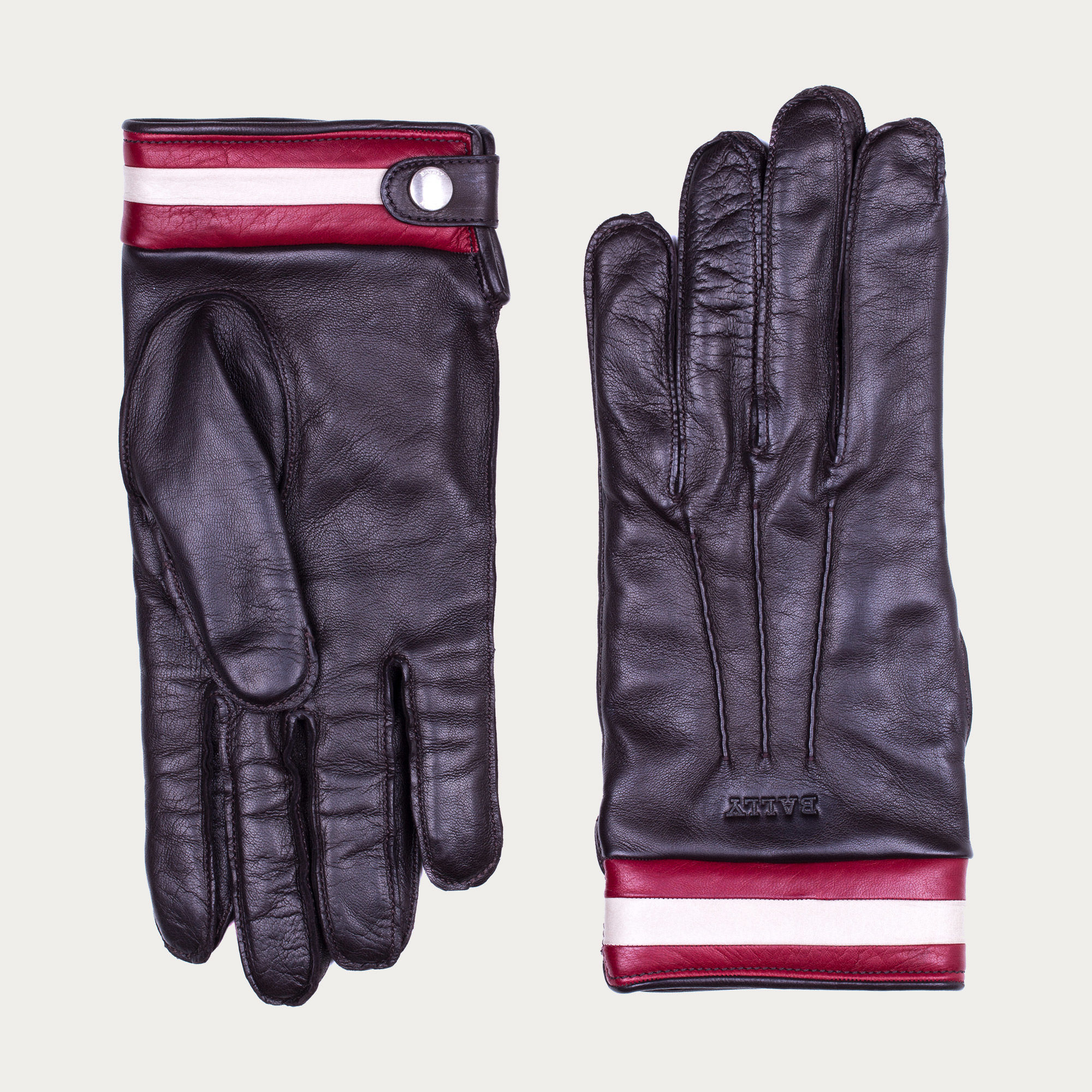 Lyst - Bally Nappa Leather Gloves Men's Leather Gloves In Brown in ...