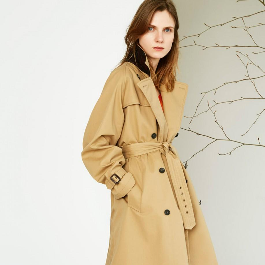 Lyst - Paul Smith Camel Trench Coat With Checked Wool Lining in Natural