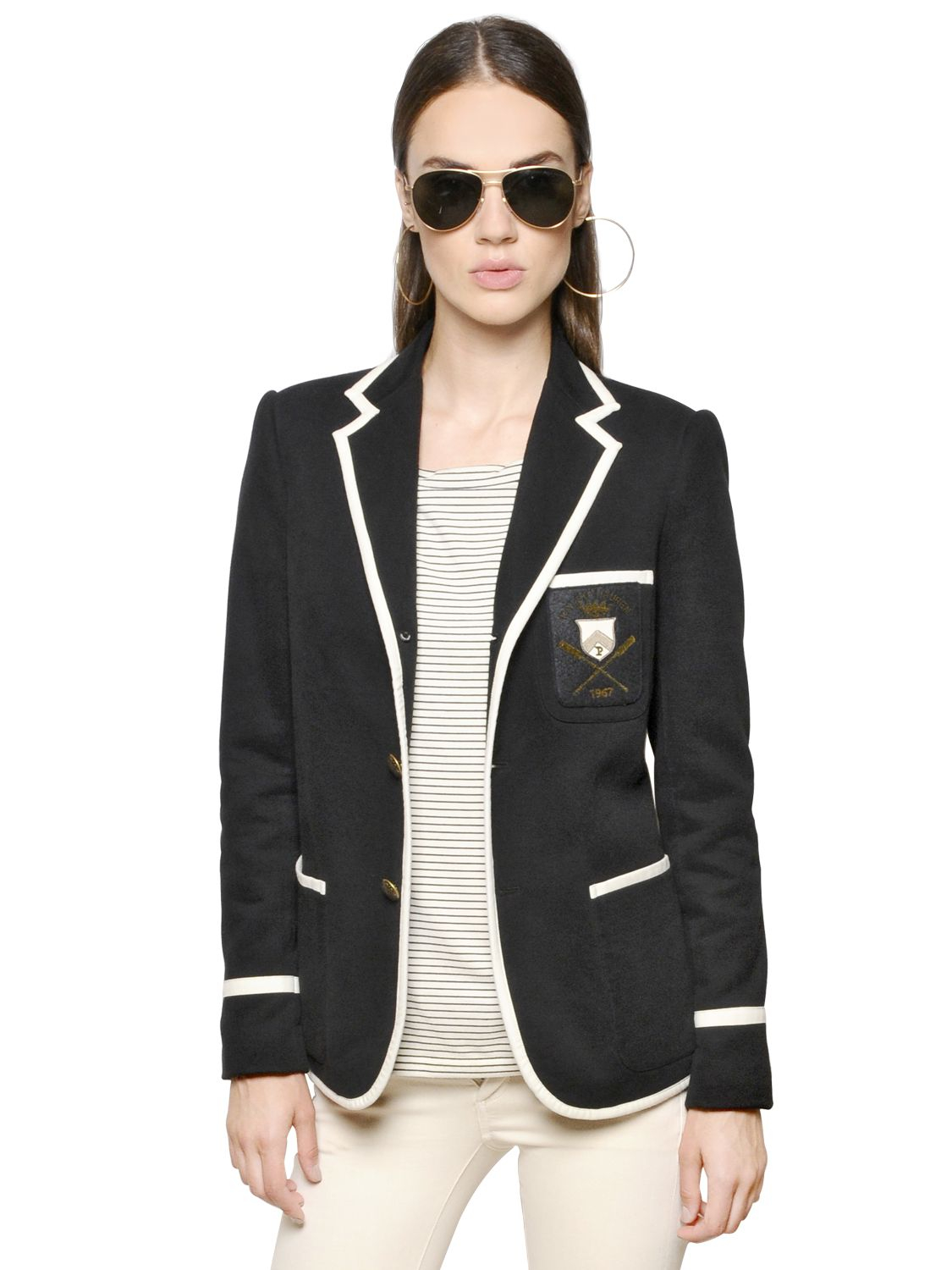 Lyst Polo Ralph Lauren Heavy Cotton Jersey Blazer in Blue