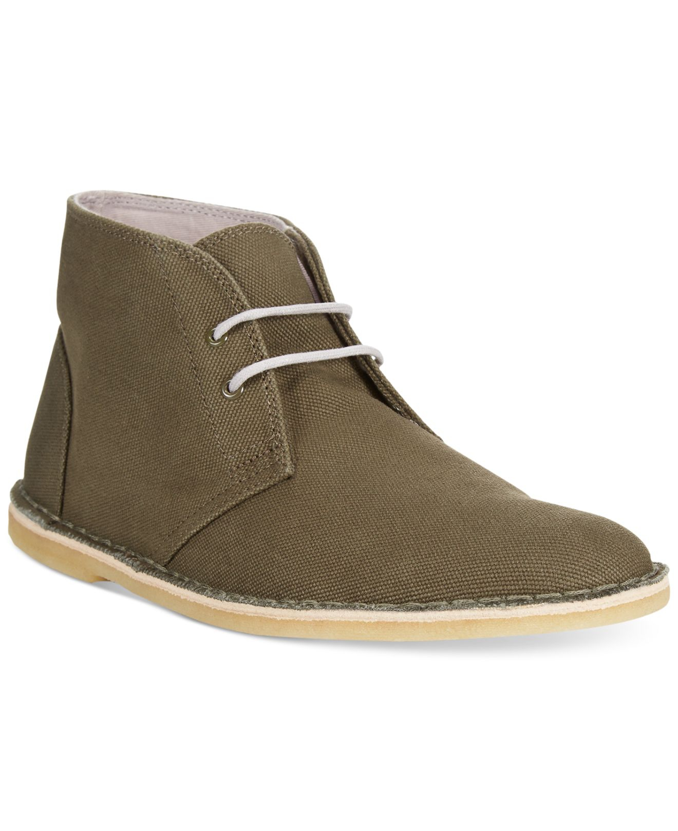 Lyst Clarks Jink Desert Canvas Boots In Green For Men