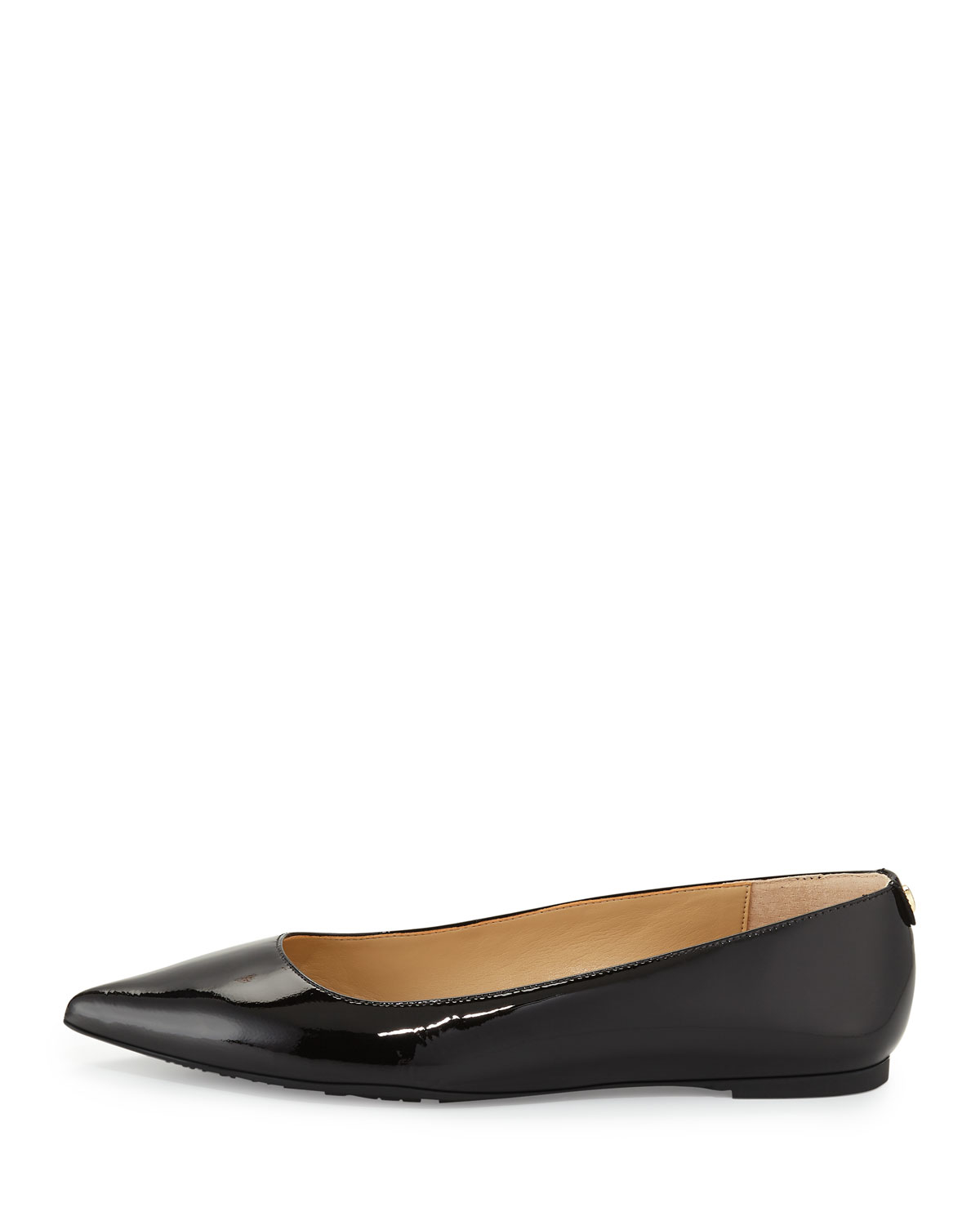 MICHAEL Michael Kors Arianna Patent Pointed-toe Flat in Black - Lyst