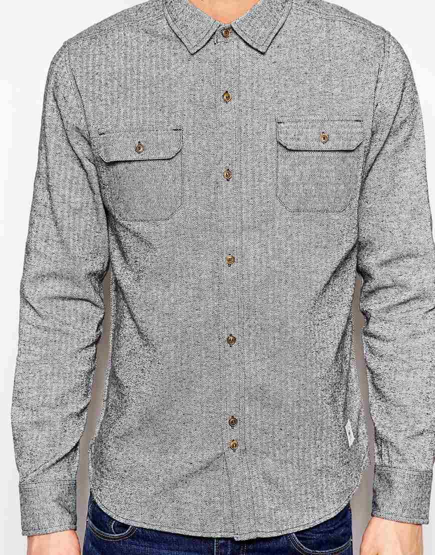 herringbone shirt mens