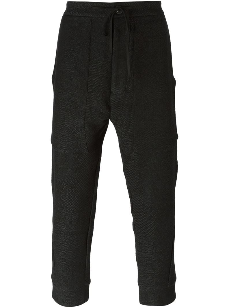 black patch pocket joggers