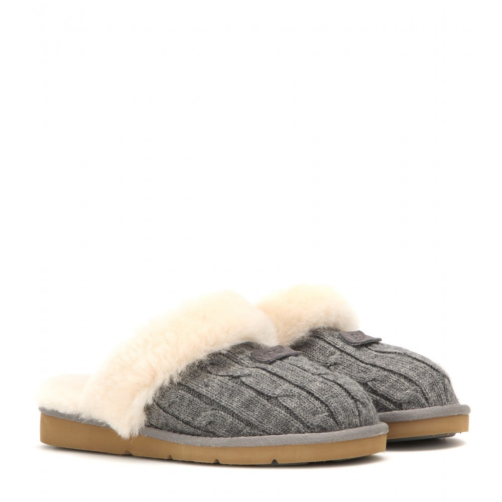 Ugg Cozy Knit Slippers in Gray | Lyst