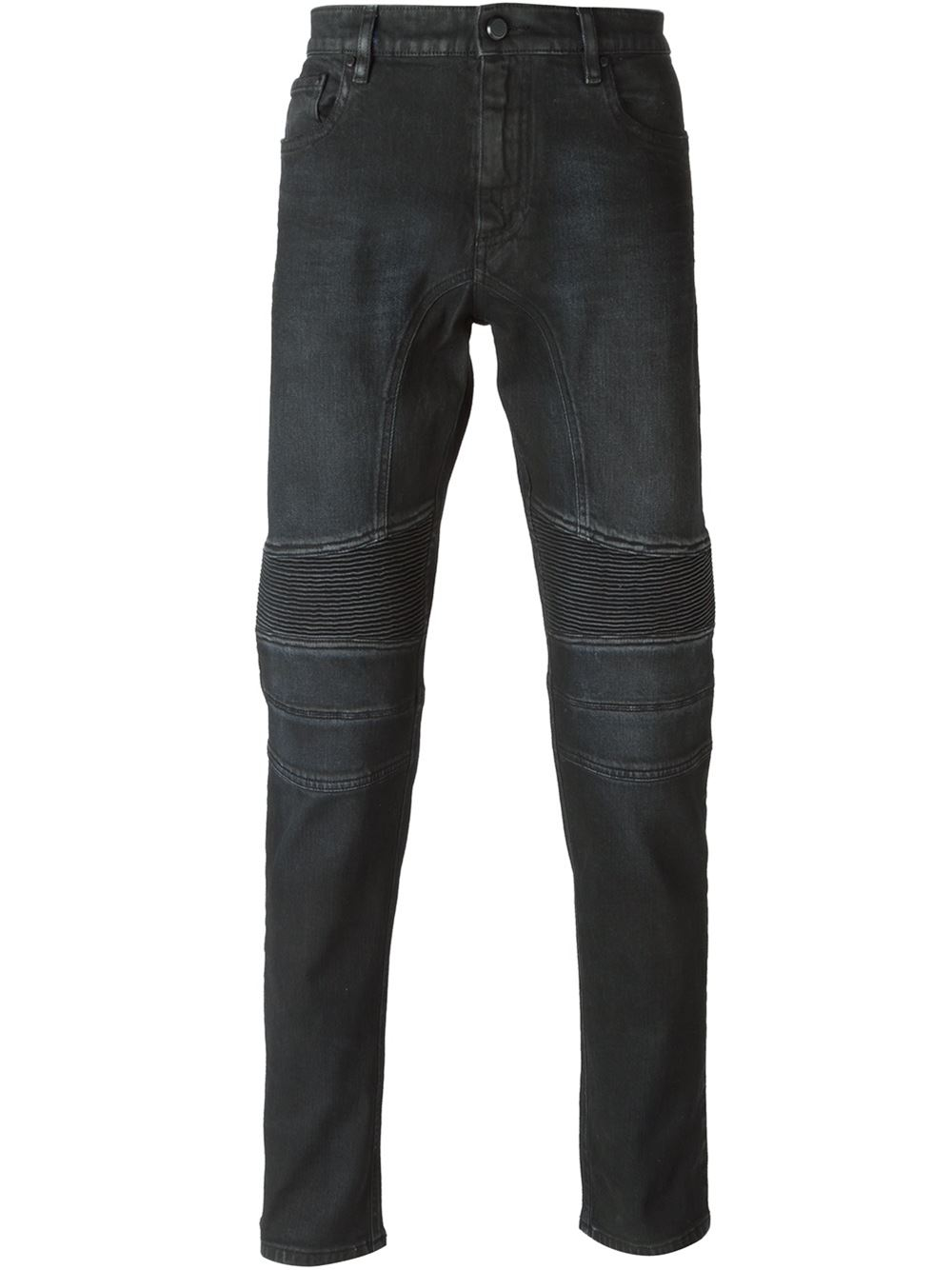 Belstaff Ribbed Panel Jeans in Black for Men | Lyst