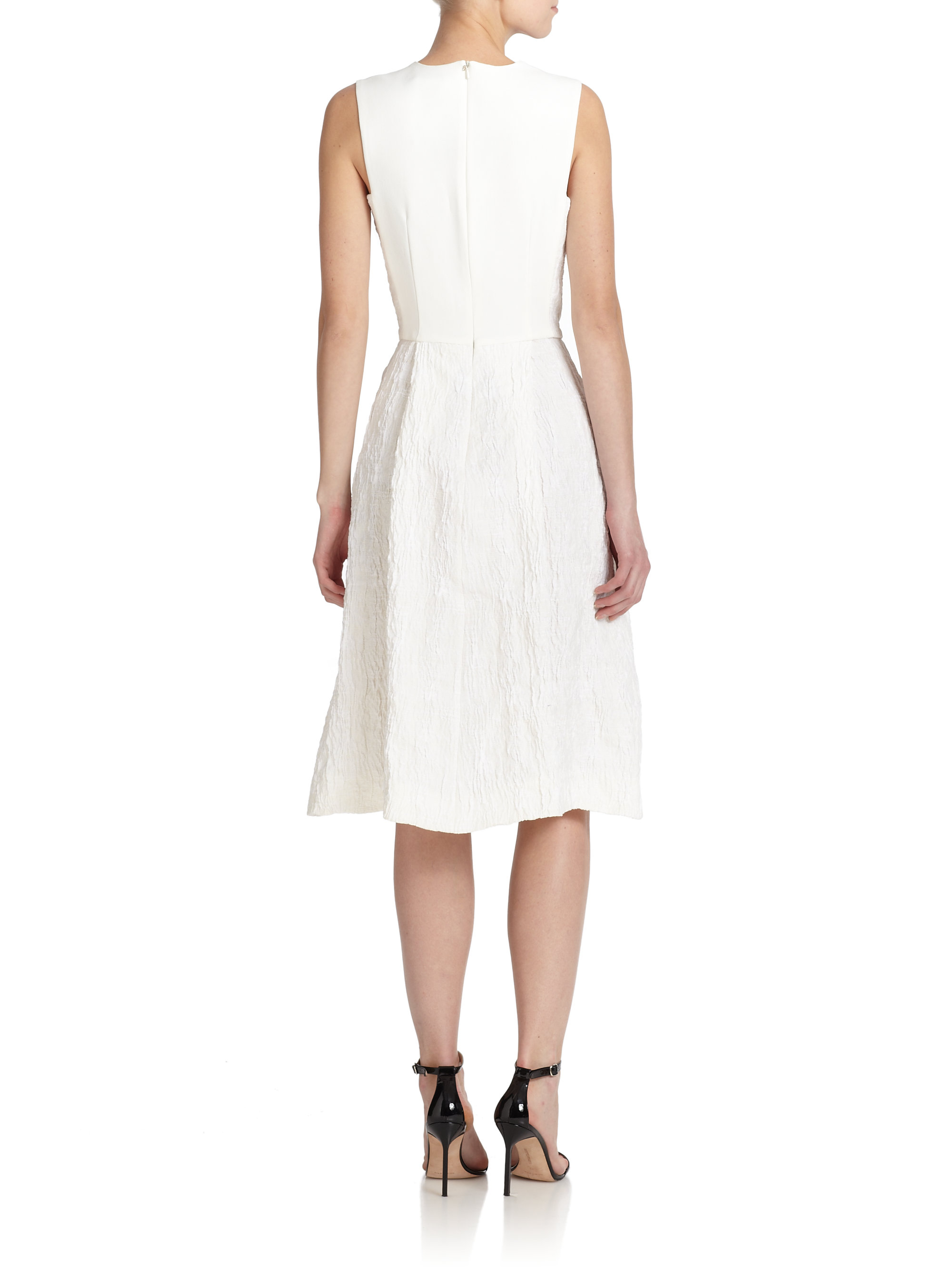 Sportmax Adelmo Jacquard Dress in White | Lyst