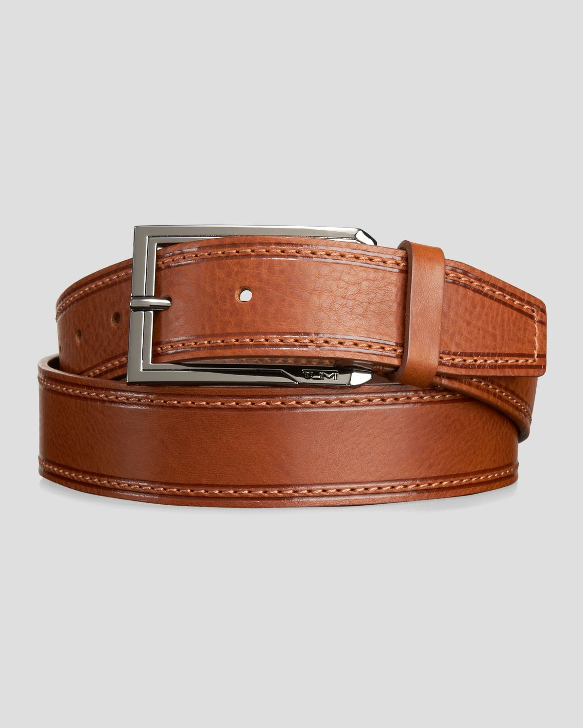 Lyst Tumi Pebble Stitched Reversible Belt in Brown for Men