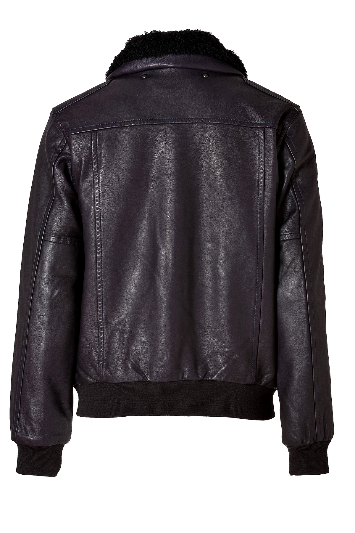 Lyst - Marc By Marc Jacobs Leather Jacket In Twilight Navy in Blue for Men