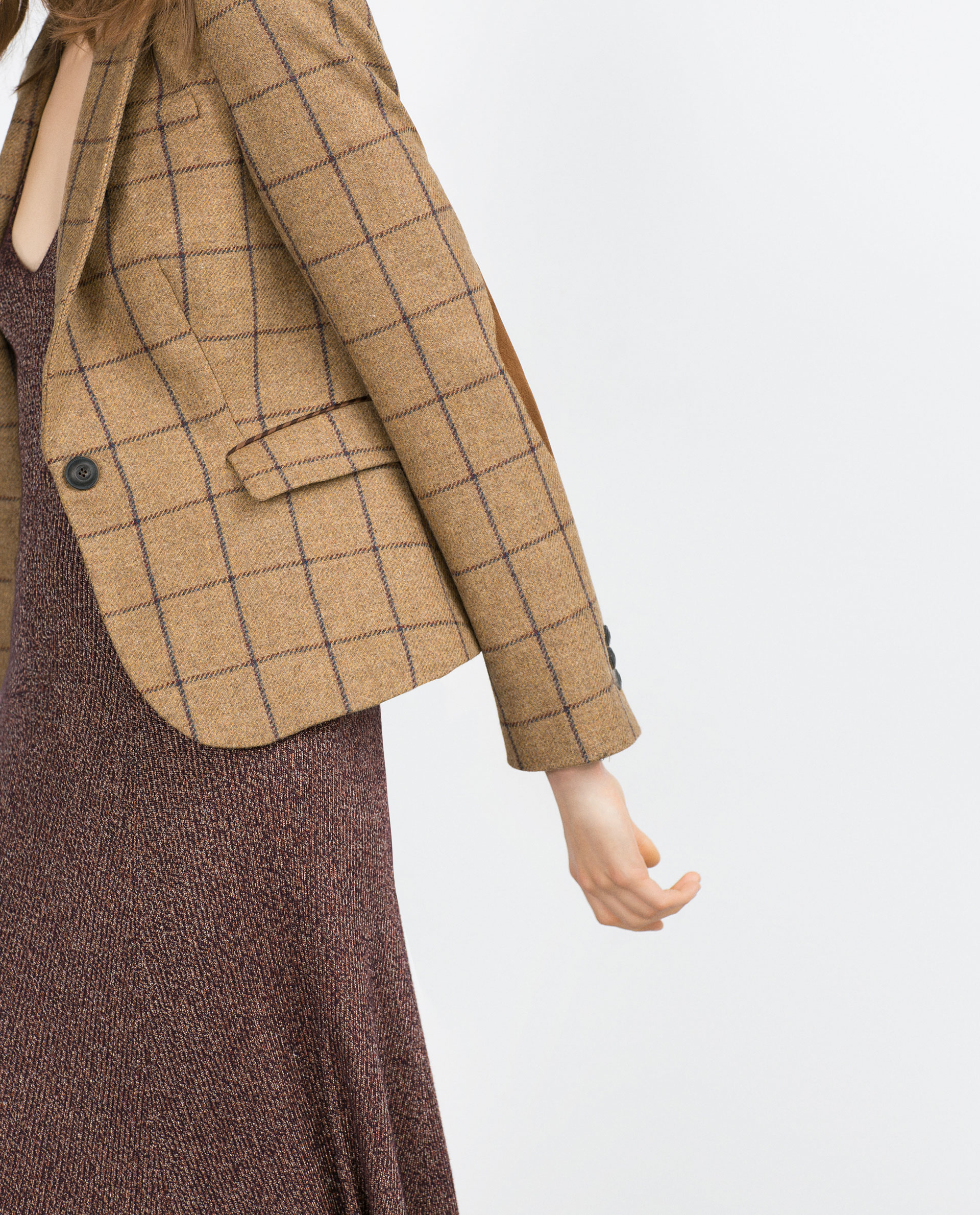 Zara Wool Blazer in Beige (Camel) | Lyst