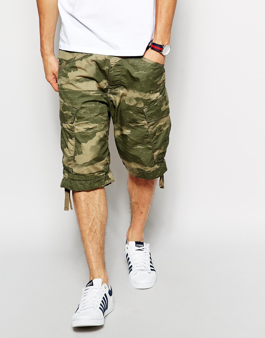 G-Star RAW G Star Cargo Shorts Rovic Loose Wave Camo Print for Men - Lyst