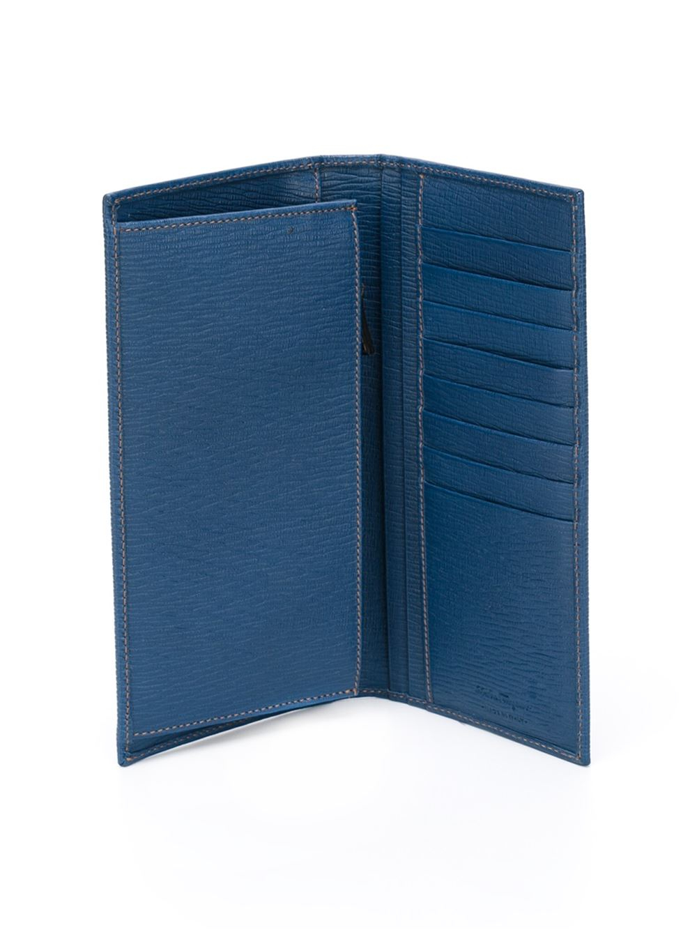 Ferragamo Long Trifold Wallet in Blue for Men | Lyst