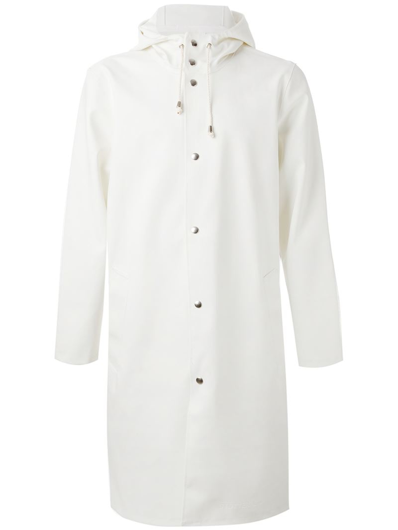 Lyst - Stutterheim Stockholm Long Cotton-Blend Raincoat in White for Men