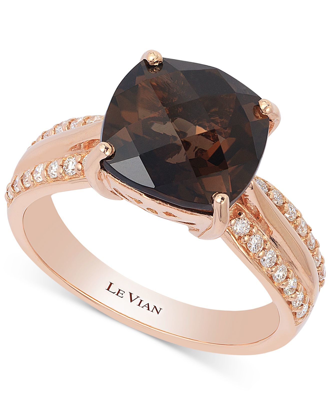 Lyst Le Vian ® Chocolate Quartz (31/4 Ct. T.w.) And Diamond (1/6 Ct. T.w.) Ring In 14k Rose