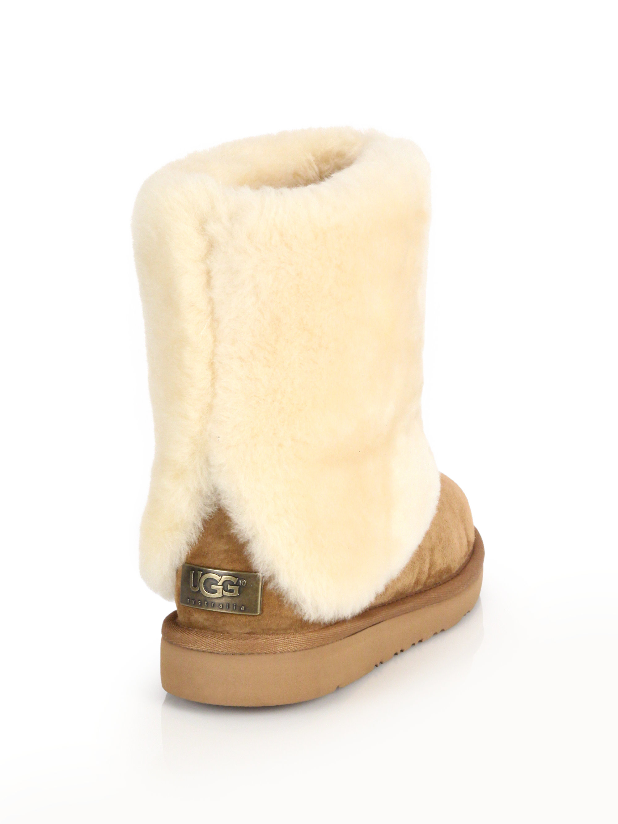 Lyst - Ugg Patten Shearling & Suede Boots in Brown