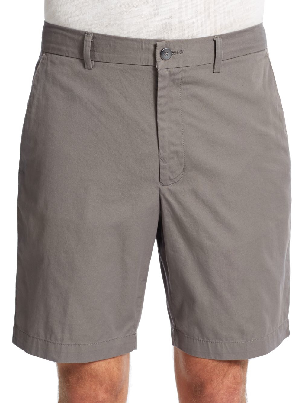 Lyst - Perry Ellis Oxford Cotton Shorts in Gray for Men