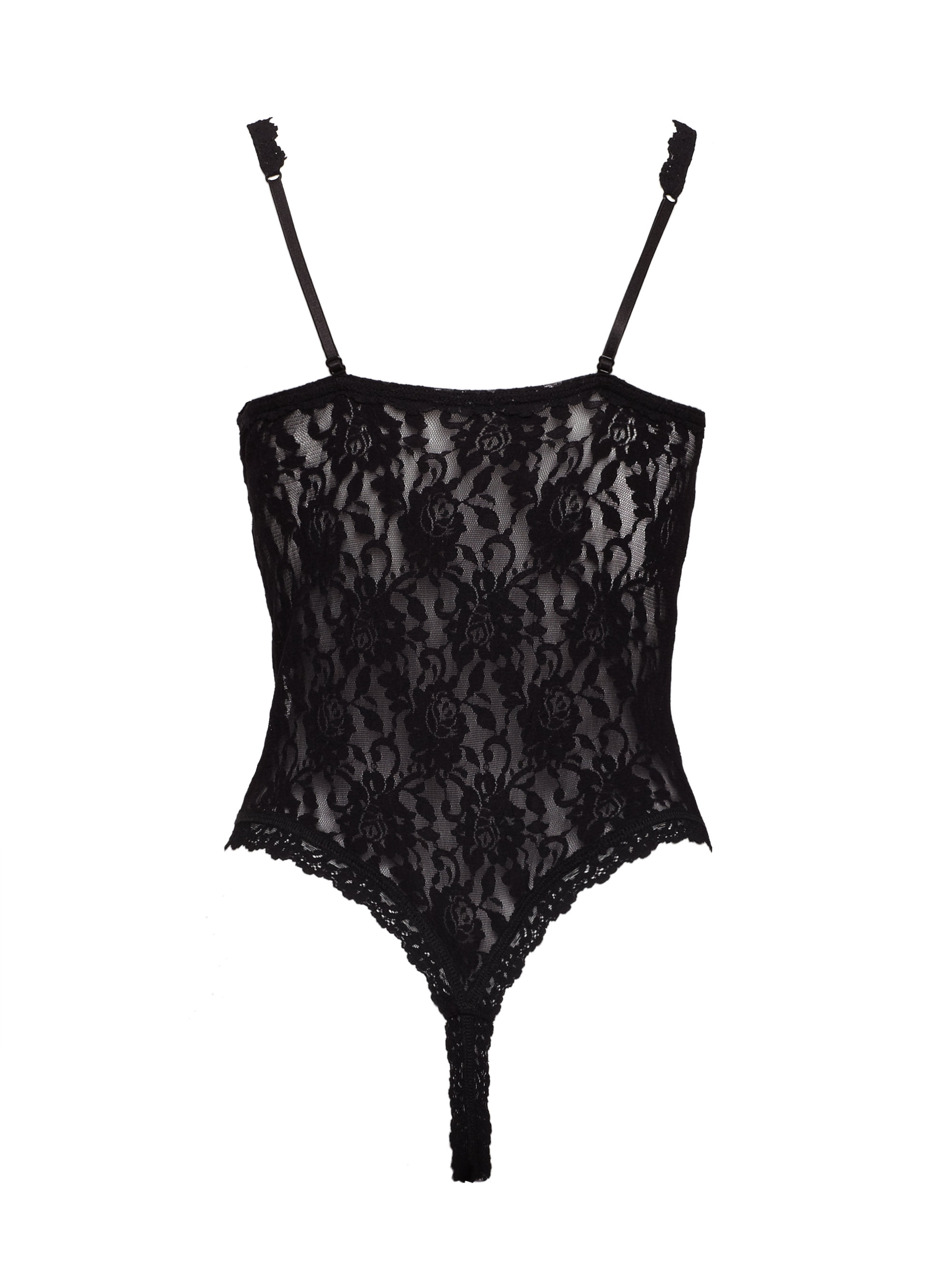 Lyst - Hanky panky After Midnight Lace Thong Teddy in Black