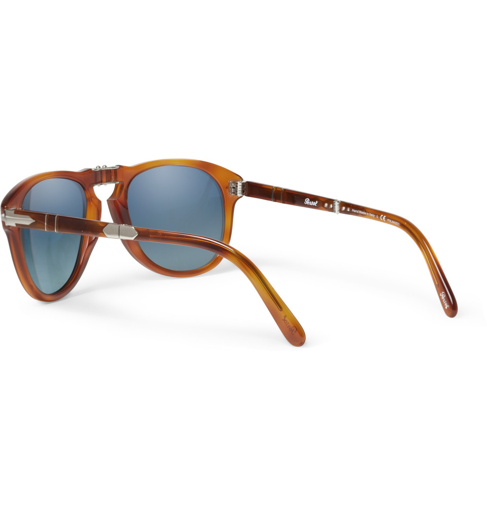 Persol Steve Mcqueen 714 54 Folding Acetate Sunglasses In Brown For Men Lyst 0051