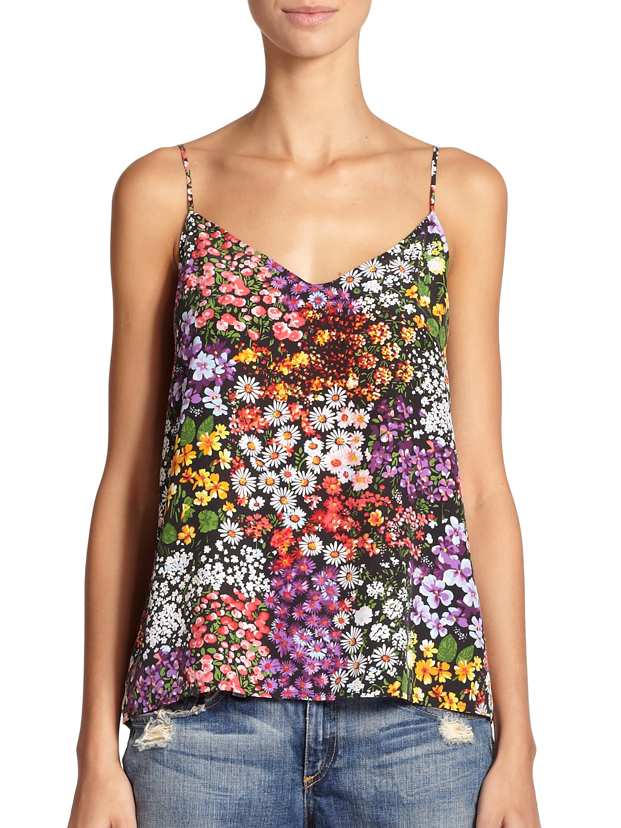 Equipment Layla Floral Silk Camisole Lyst
