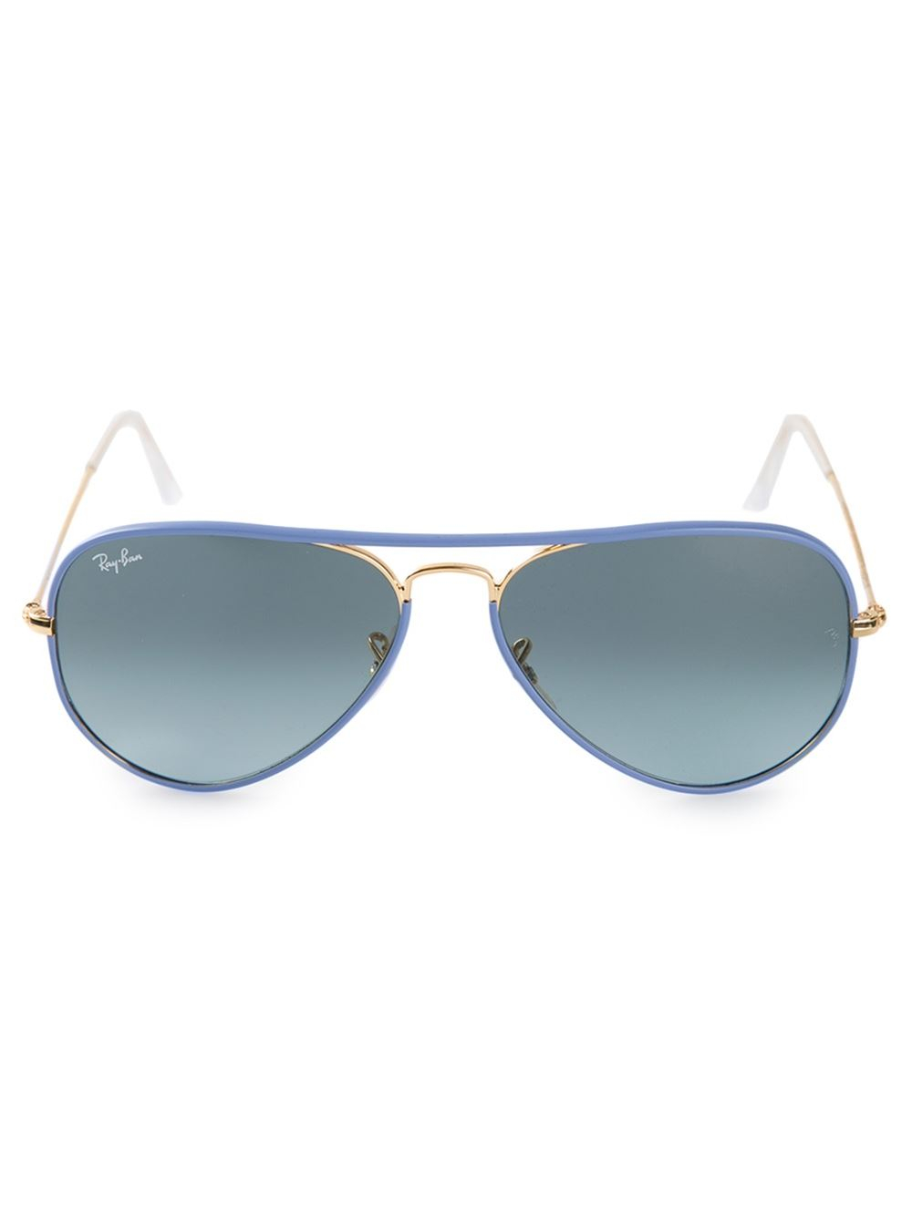 Ray Ban Aviator Full Color Sunglasses In Blue Lyst