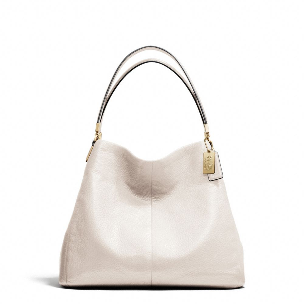 Lyst - Coach Madison Small Phoebe Shoulder Bag in Leather in White