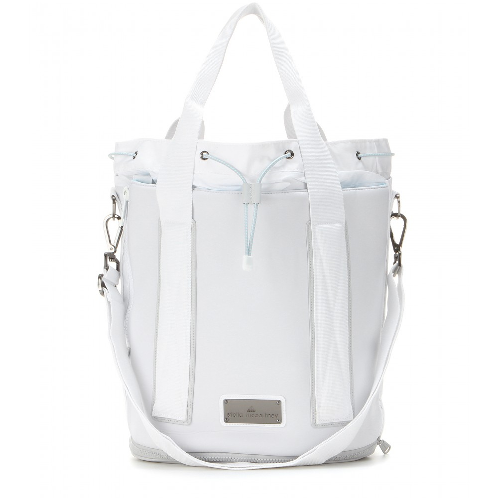 Lyst Adidas By Stella Mccartney Tennis Drawstring Bag In White Gallery