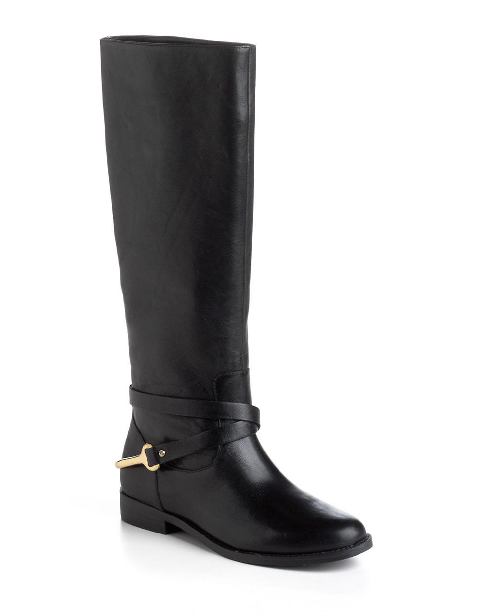 Lyst - Lauren By Ralph Lauren Jenny Burnished Leather Riding Boots in Black