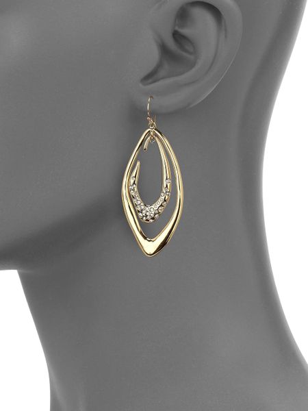 Alexis Bittar Gold Miss Havisham Liquid Crystal Orbiting Link Drop Alexis Bittar Miss Havisham Liquid Crystal Orbiting Link Drop Earrings In Gold Silver