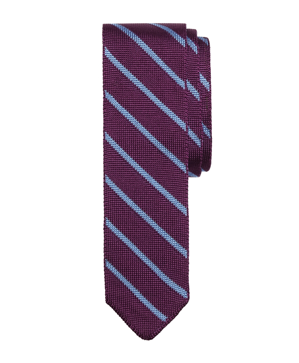 Brooks Brothers Bar Stripe Knit Tie in Purple for Men | Lyst
