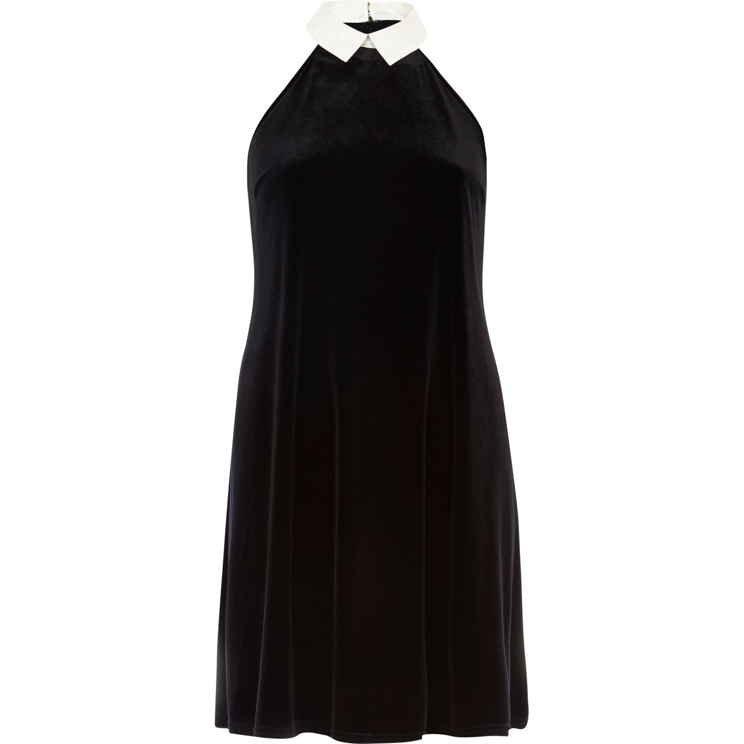 river island black black chelsea girl velvet collared dress product 1 18044554 3 498586503 normal