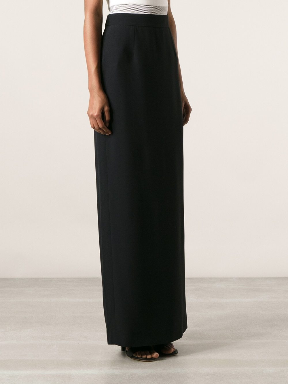 Lyst Alexander Mcqueen Maxi Pencil Skirt In Black 