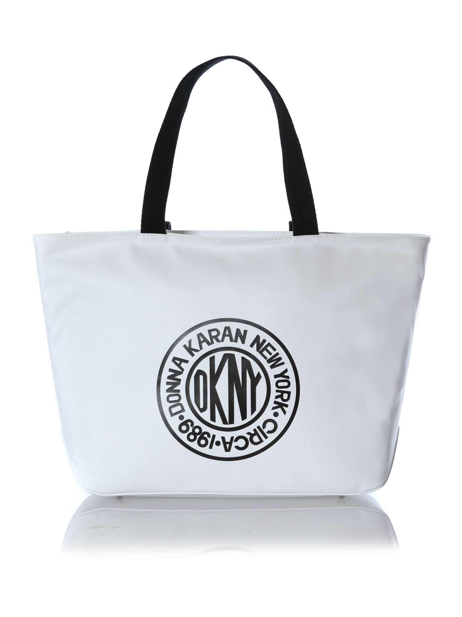 Lyst - Dkny Canvas Logo White Tote Bag in White