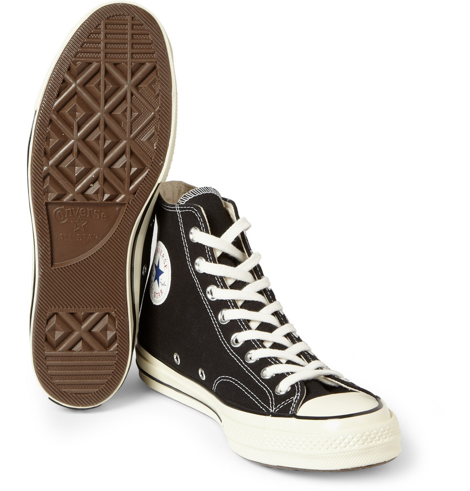 chunky canvas high top sneakers