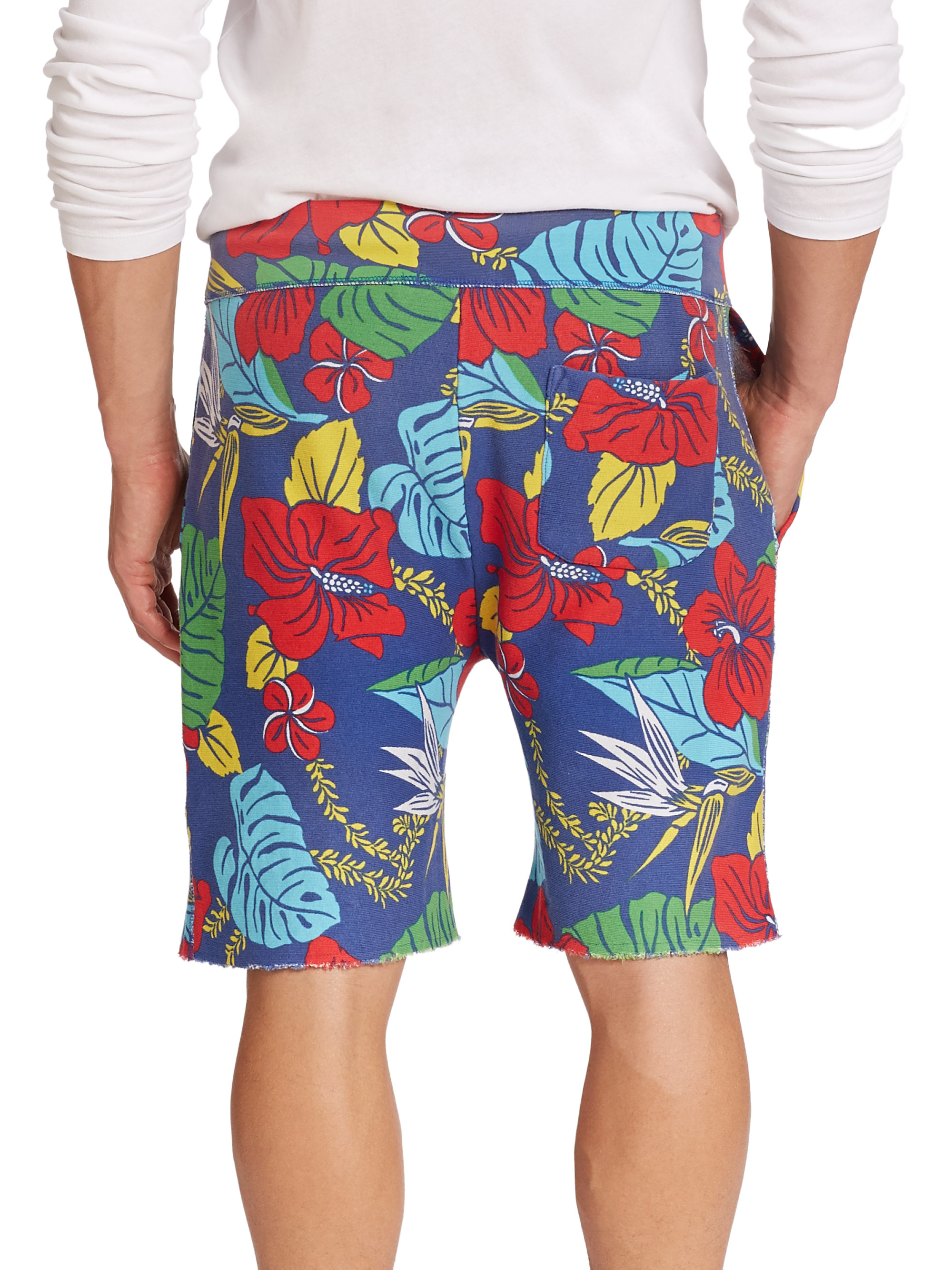 Lyst - Polo Ralph Lauren Floral Fleece Shorts for Men