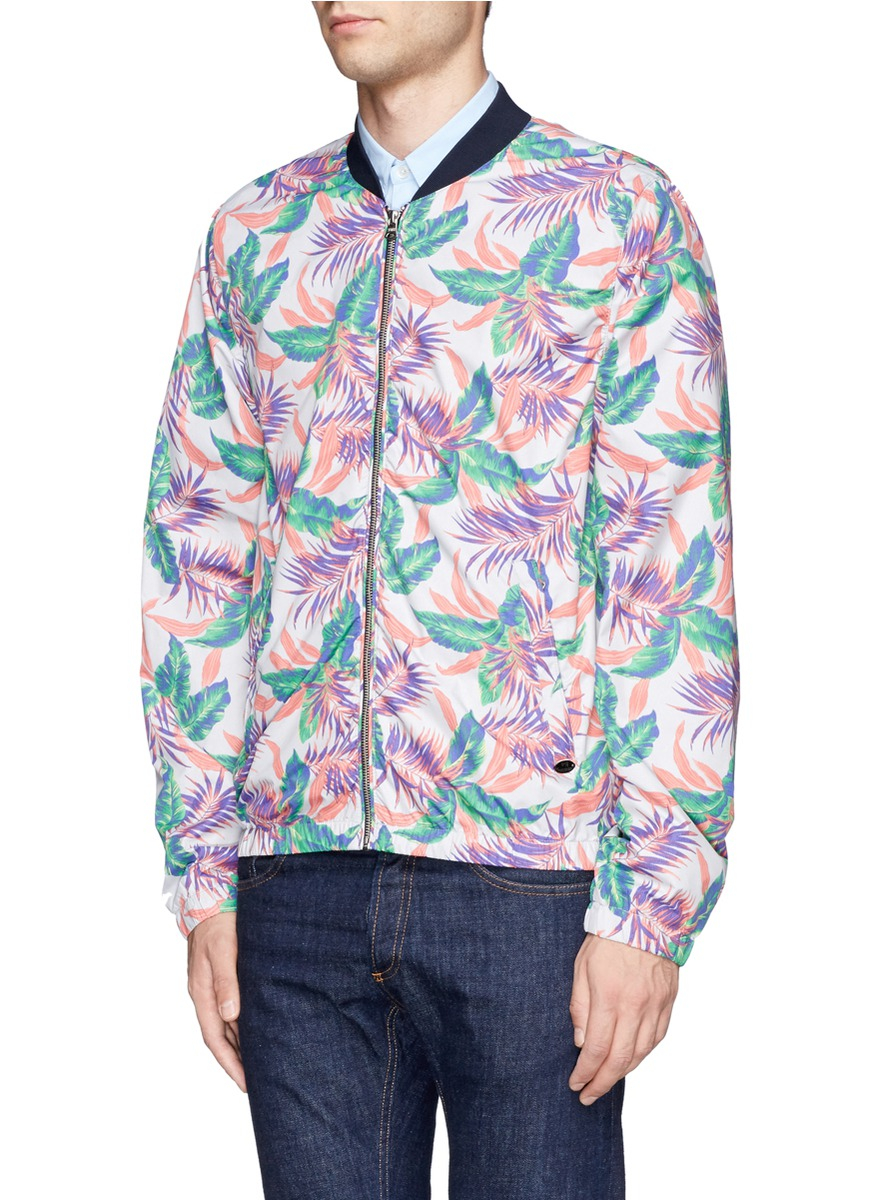 Lyst - Scotch & Soda Hawaiian Floral Print Bomber Jacket for Men