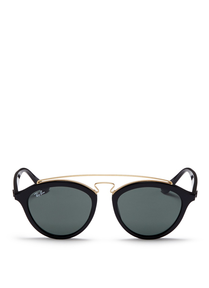 Ray-ban 'rb4257' Metal Browline Bridge Acetate Phantos Sunglasses in ...