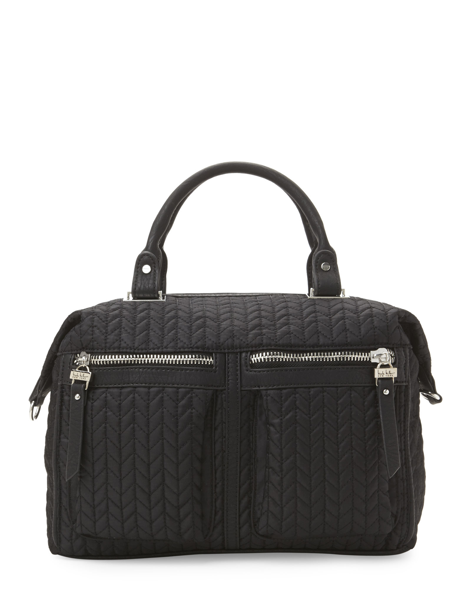 Lyst - Nicole Miller Black Astoria Quilted Satchel in Black